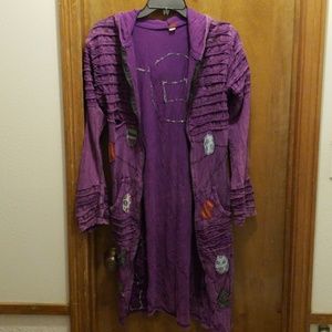 Boho/hippie long purple jacket